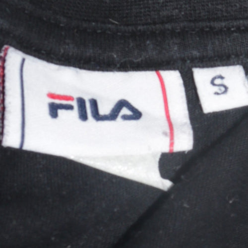 Fila Men's Black Cotton Crew Neck Short Sleeve T-Shirt Size S