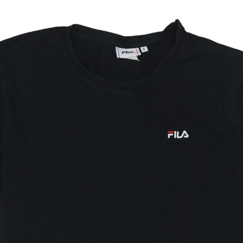Fila Men's Black Cotton Crew Neck Short Sleeve T-Shirt Size S