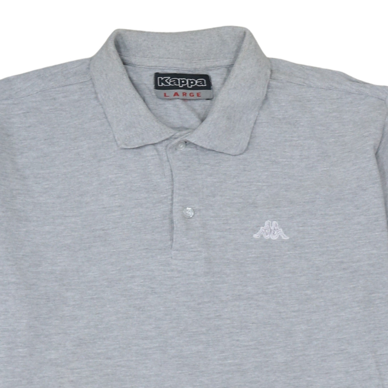 Kappa Men's Grey Cotton Short Sleeve Polo Shirt Size L