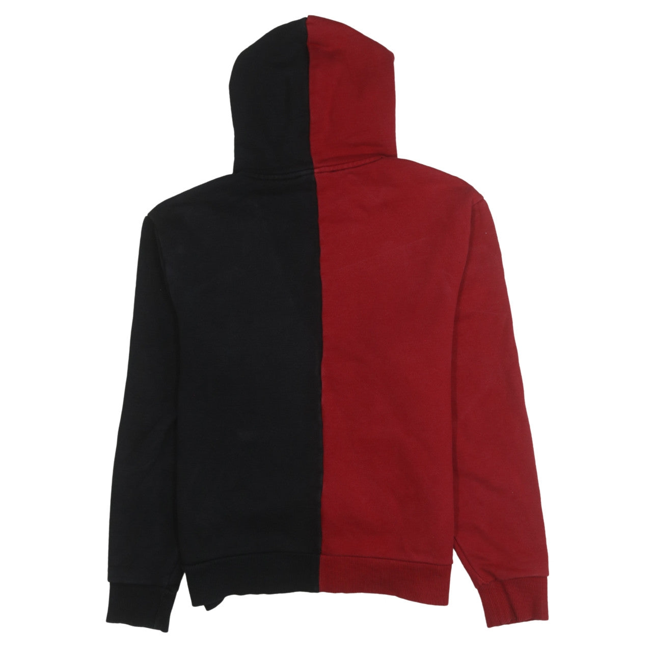 Tommy Hilfiger Men’s Red & Black Colour Block Pullover Hoodie Medium