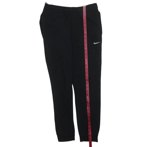 Nike Men's Black Jogger Sweatpants M Elastic Waist Fleece