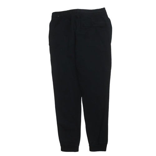 Nike Men's Black Jogger Sweatpants M Elastic Waist Fleece