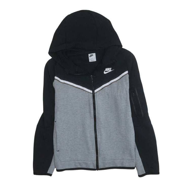 Nike Boys Grey & Black Full Zip Hoodie XL 158-170cm Hooded Sweatshirt