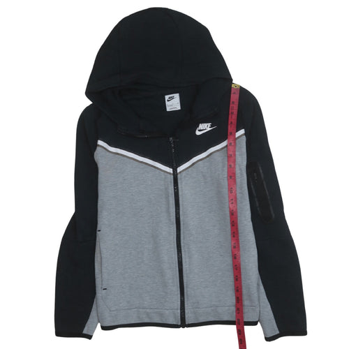 Nike Boys Grey & Black Full Zip Hoodie XL 158-170cm Hooded Sweatshirt