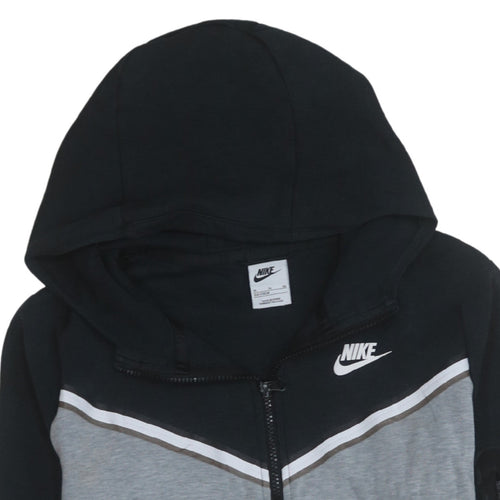 Nike Boys Grey & Black Full Zip Hoodie XL 158-170cm Hooded Sweatshirt