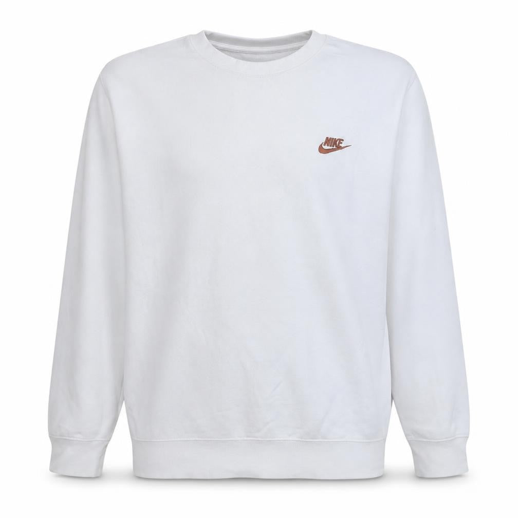 Nike Men's White XL Pullover Sweatshirt Crew Neck Fleece Sportswear