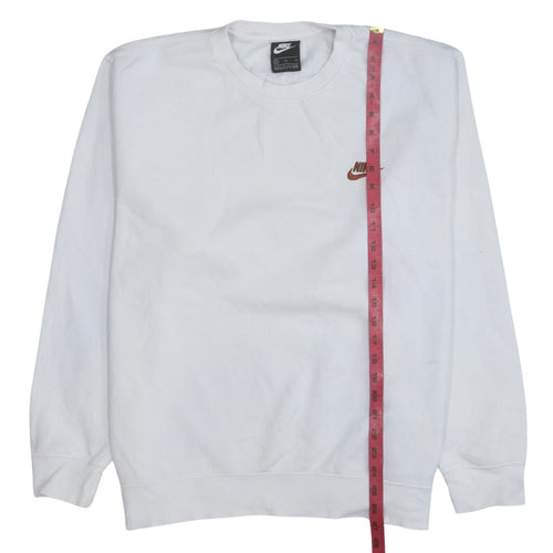 Nike Men's White XL Pullover Sweatshirt Crew Neck Fleece Sportswear