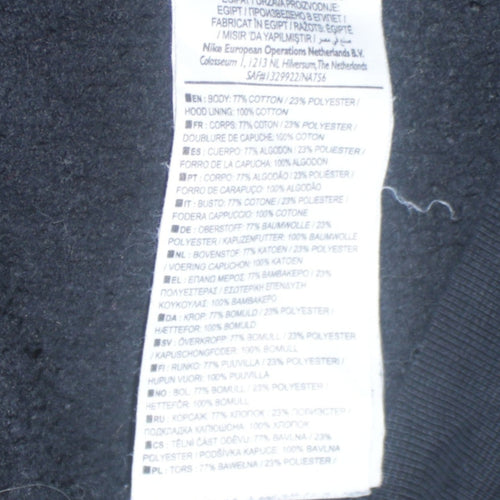 Nike Men's Black Small Pullover Hoodie Sweatshirt with Logo