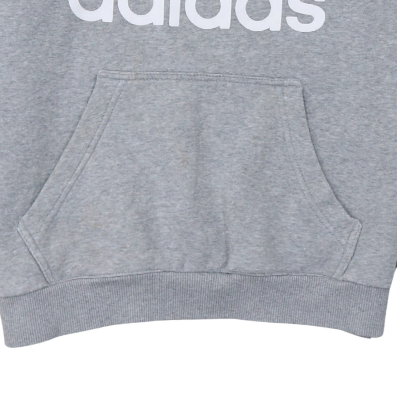 Adidas Men's Grey Pullover Hoodie Small Logo Fleece Sweatshirt