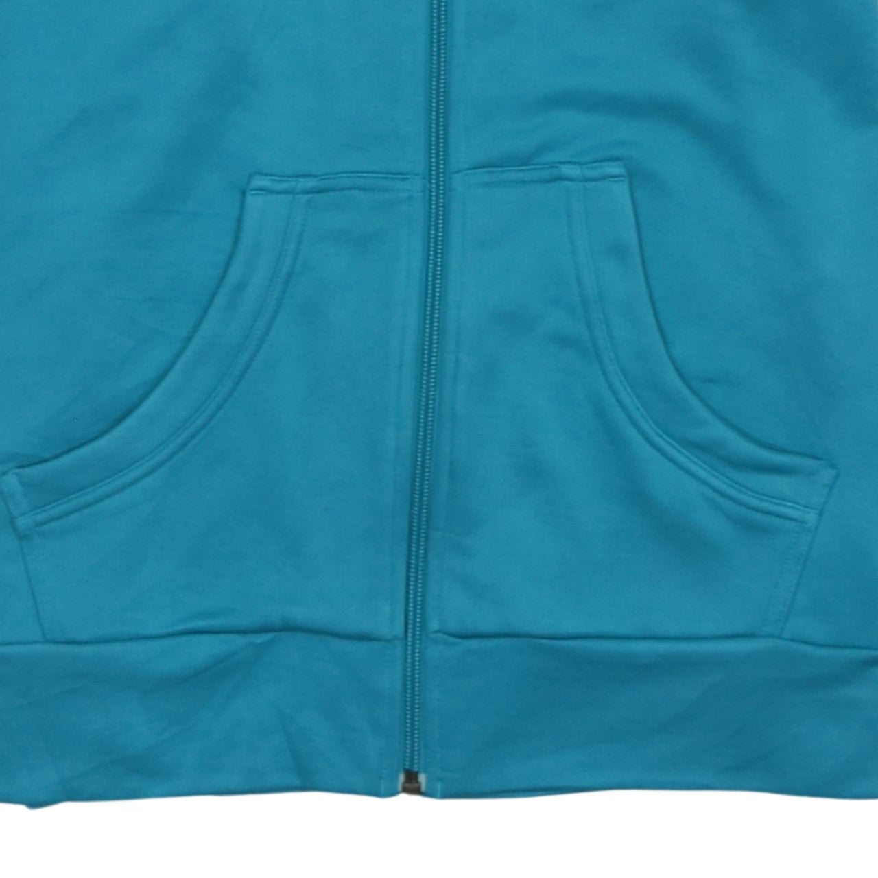 Adidas Women Blue White Full Zip Hoodie Size 18 Lined Pockets