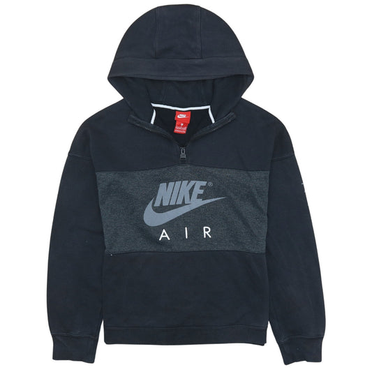 Nike Boys Black Air 1/2 Zip Hooded Sweatshirt XL 13-15 Years