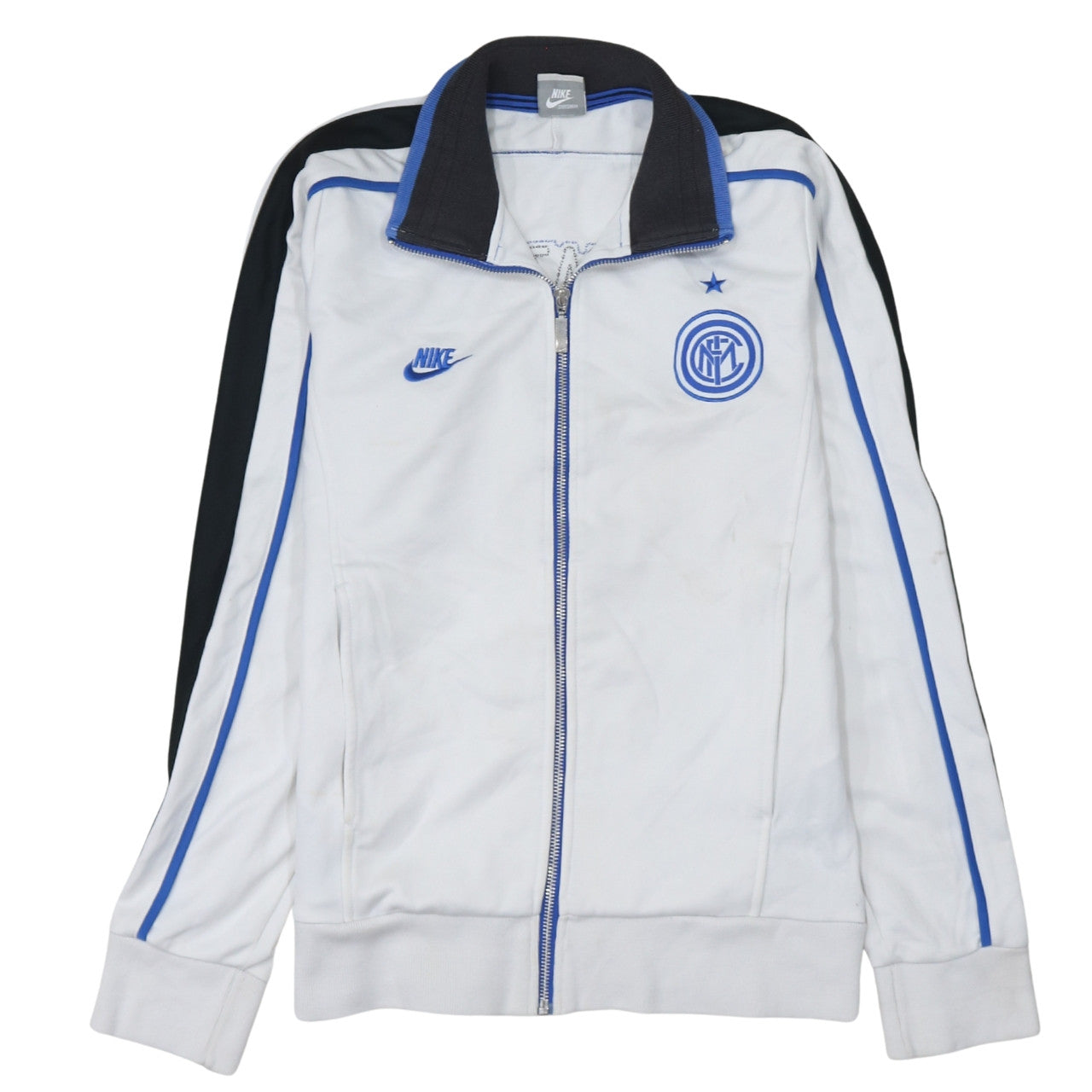 Nike Men’s White Full Zip Inter Milan Sweatshirt Size S