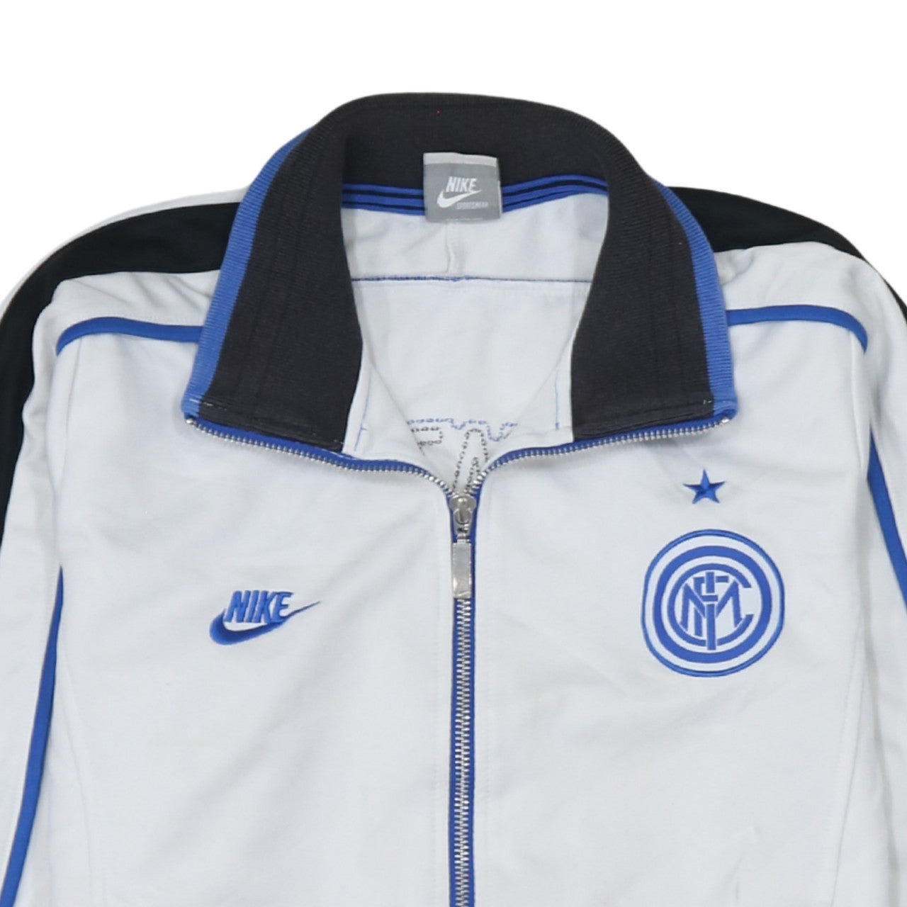 Nike Men’s White Full Zip Inter Milan Sweatshirt Size S