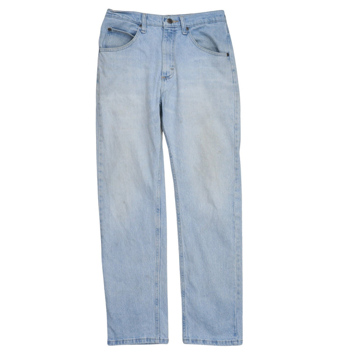 Wrangler Men's Blue 29x30 Light Wash Straight Fit Denim Jeans