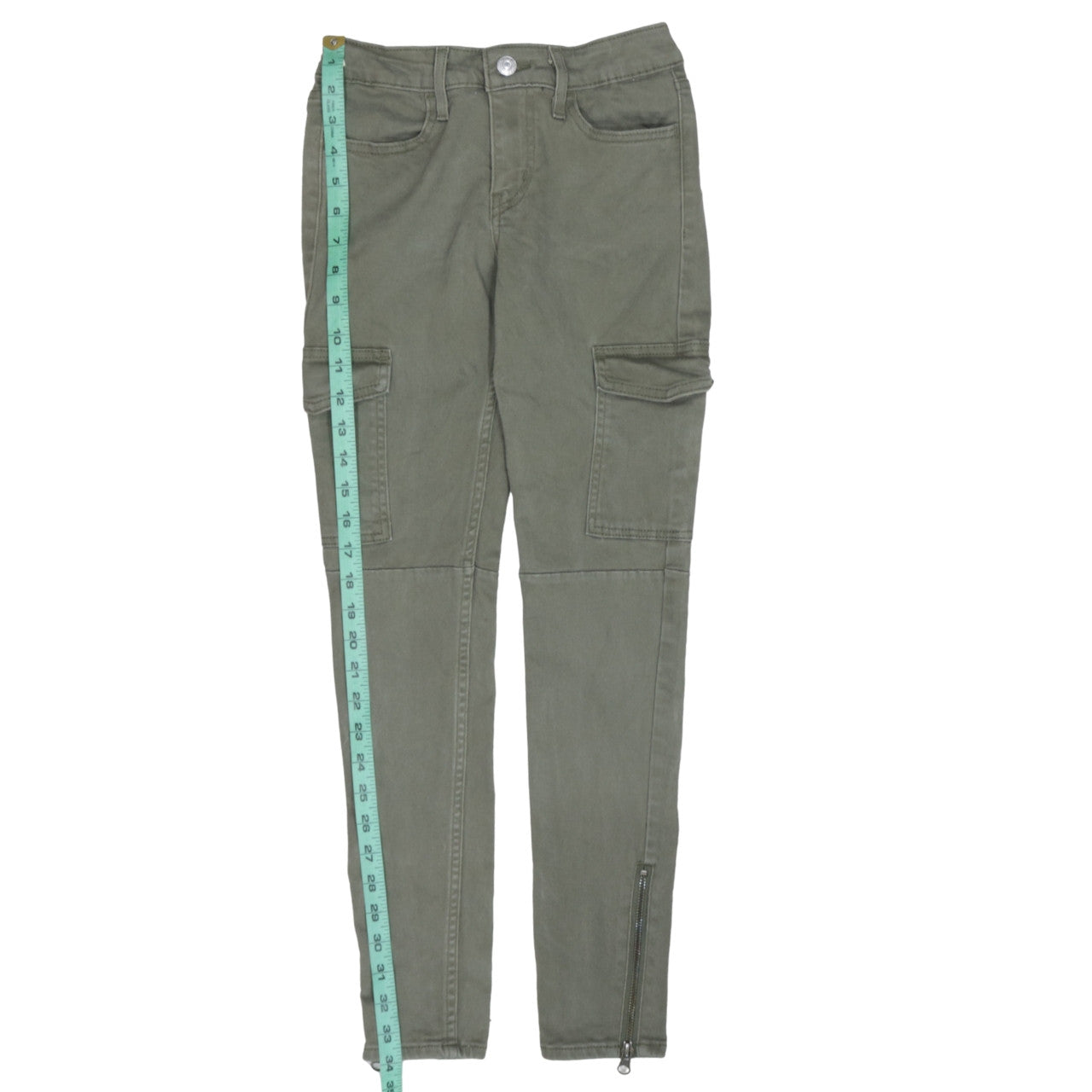 Levi's Women's Green 711 Skinny Cargo Stretch Jeans Size 24