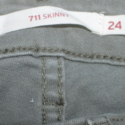 Levi's Women's Green 711 Skinny Cargo Stretch Jeans Size 24