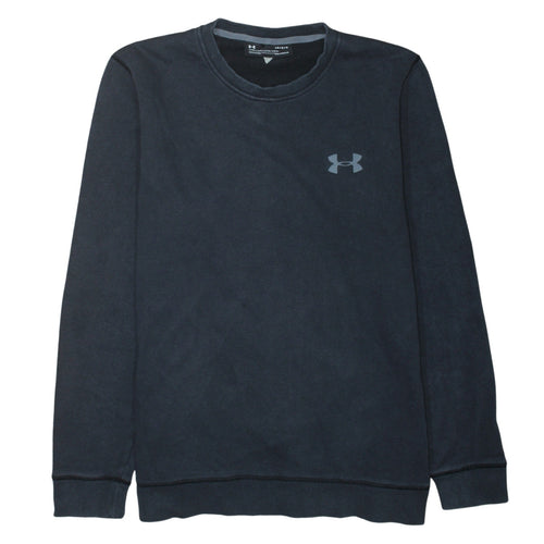 Under Armour Mens Black Fitted Crew Neck Long Sleeve Sweatshirt L