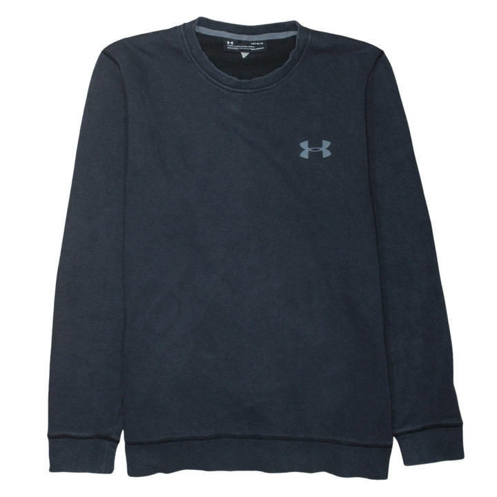 Under Armour Mens Black Fitted Crew Neck Long Sleeve Sweatshirt L