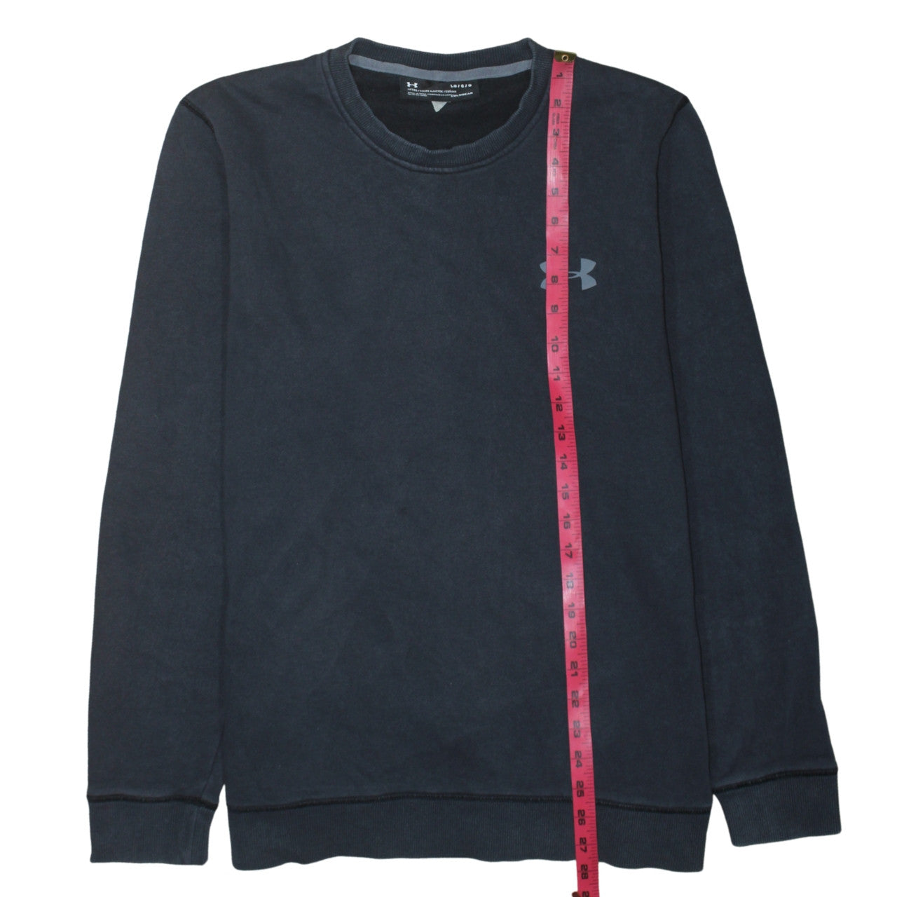 Under Armour Mens Black Fitted Crew Neck Long Sleeve Sweatshirt L