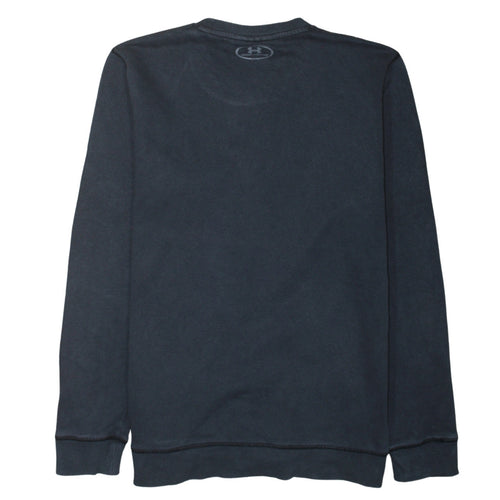 Under Armour Mens Black Fitted Crew Neck Long Sleeve Sweatshirt L