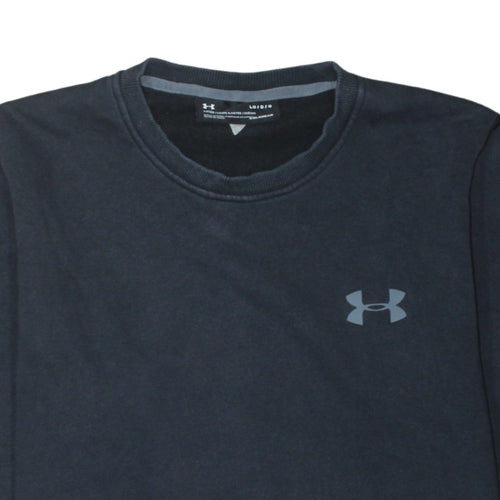 Under Armour Mens Black Fitted Crew Neck Long Sleeve Sweatshirt L