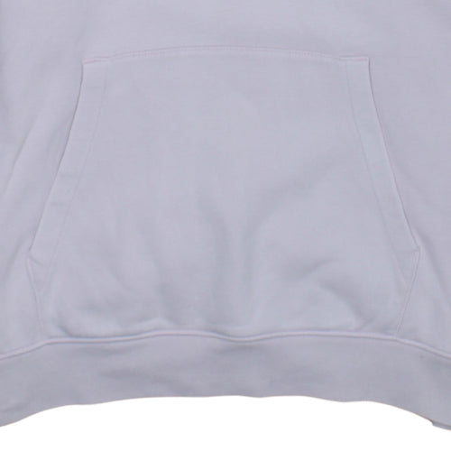 Champion Womens Light Pink Pullover Hoodie Large Cotton Logo Trim
