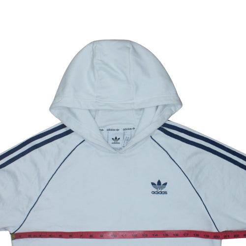 Adidas Men’s White Pullover Hoodie M Regular Fit Sportswear