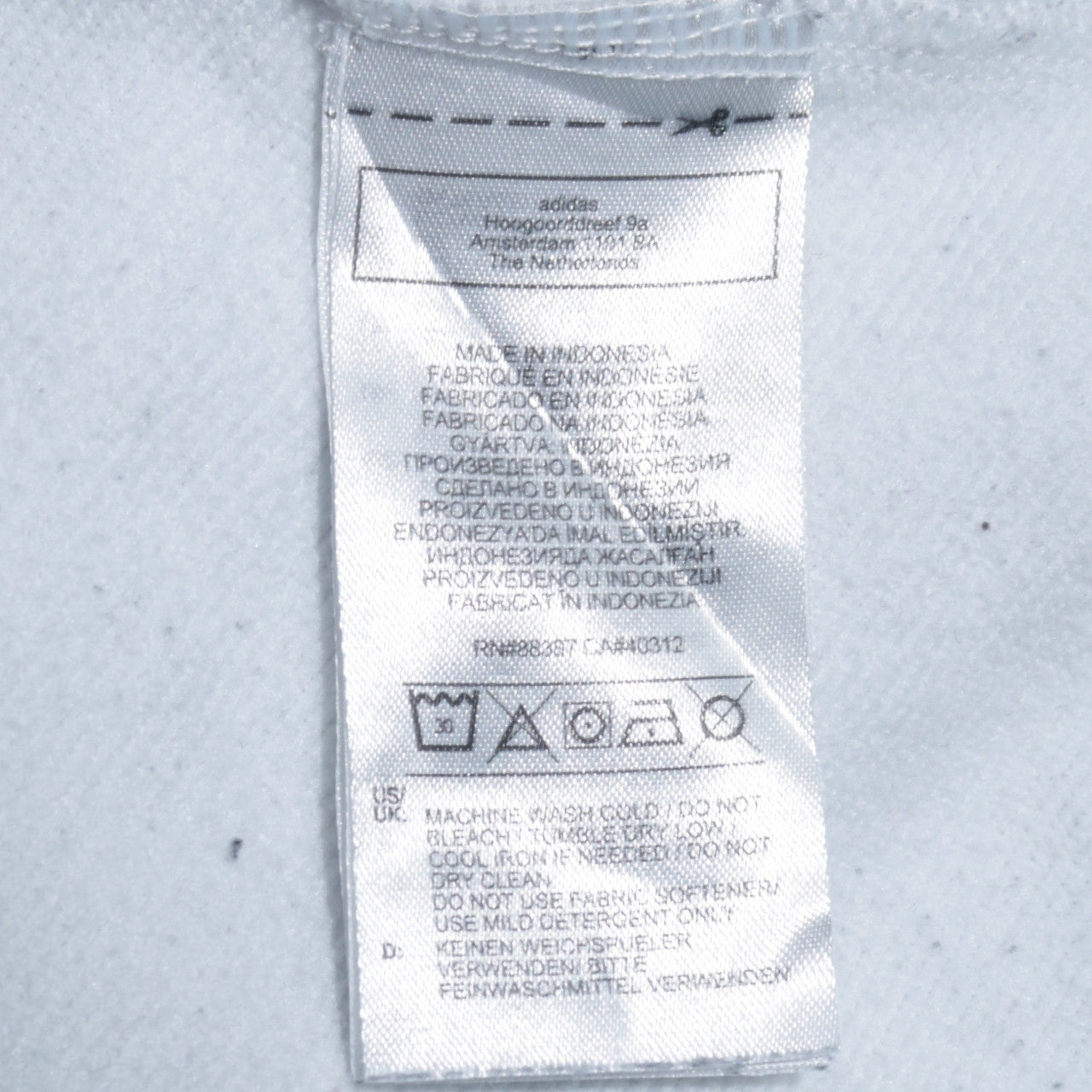 Adidas Men’s White Pullover Hoodie M Regular Fit Sportswear