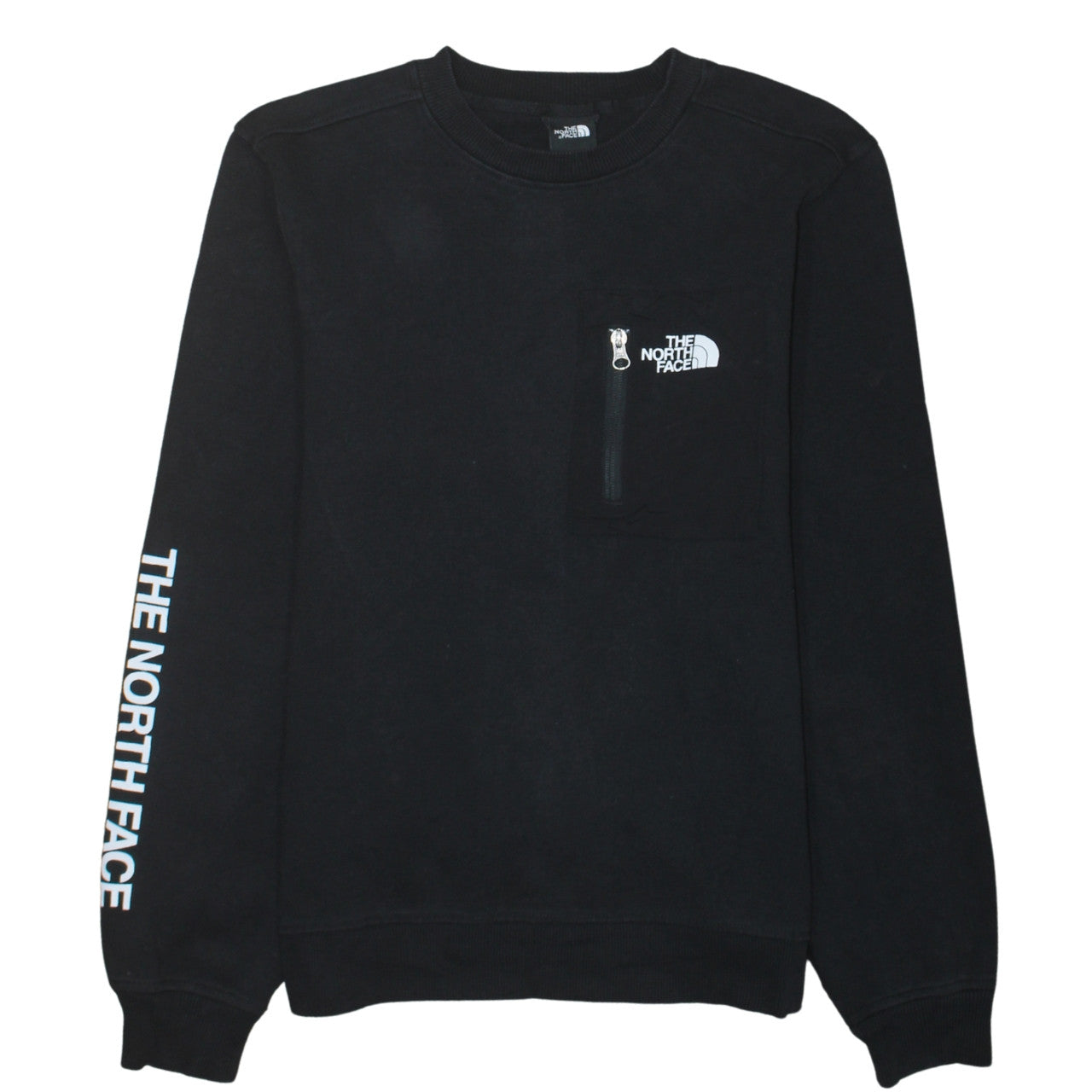 The North Face Men's Black Small Pullover Sweatshirt with Zip Pocket
