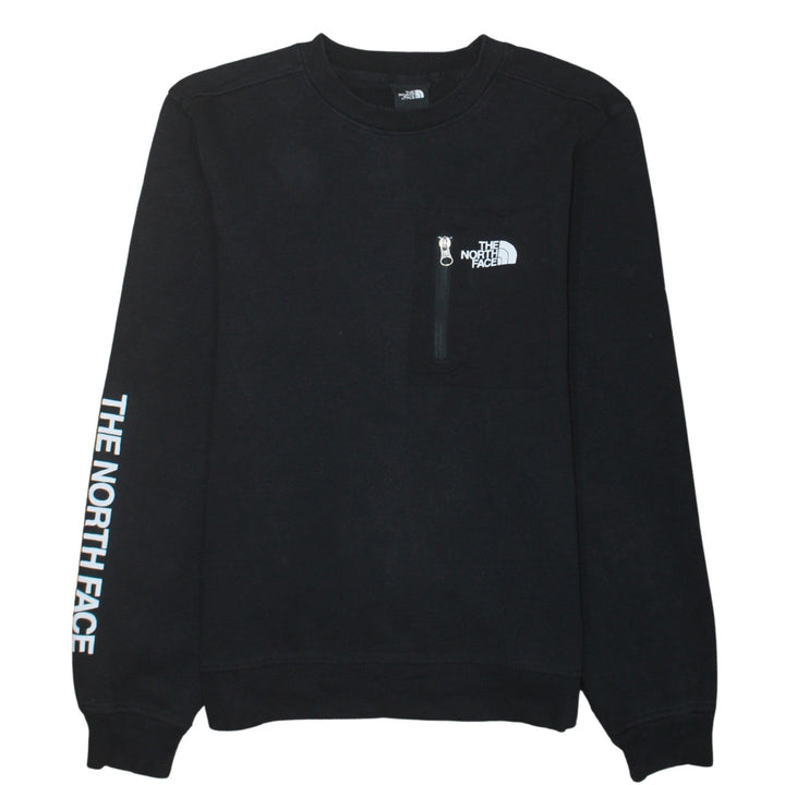 The North Face Men's Black Small Pullover Sweatshirt with Zip Pocket