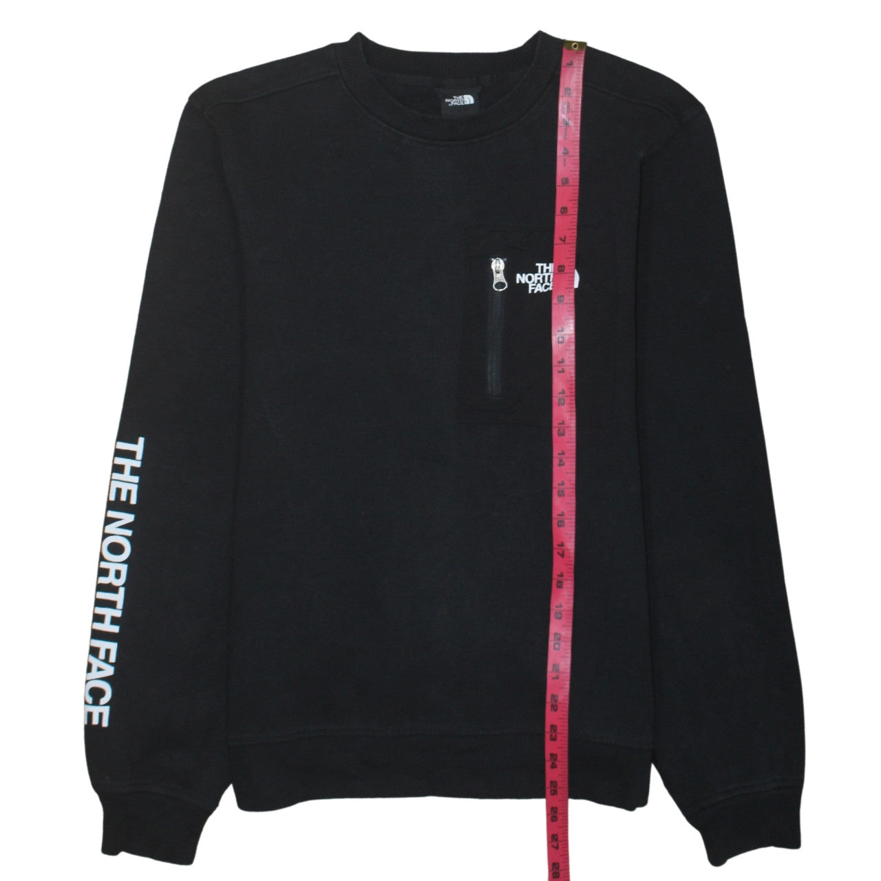 The North Face Men's Black Small Pullover Sweatshirt with Zip Pocket