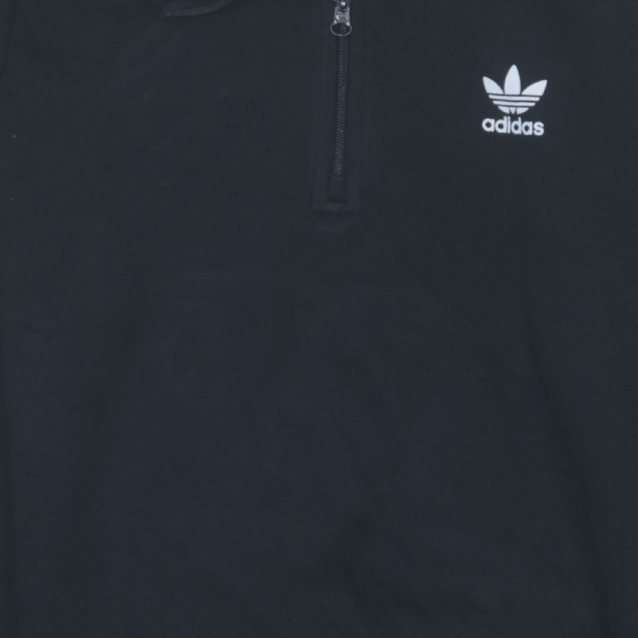 Adidas Boys Black 1/4 Zip Pullover Sweatshirt Size 13-14 Years