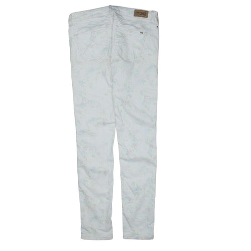 Tommy Hilfiger Women's White Floral Skinny Jeans Size 14
