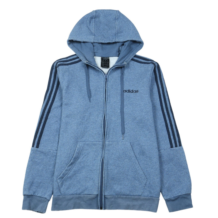 Adidas Men's Blue Full Zip Hoodie Size M Sportswear