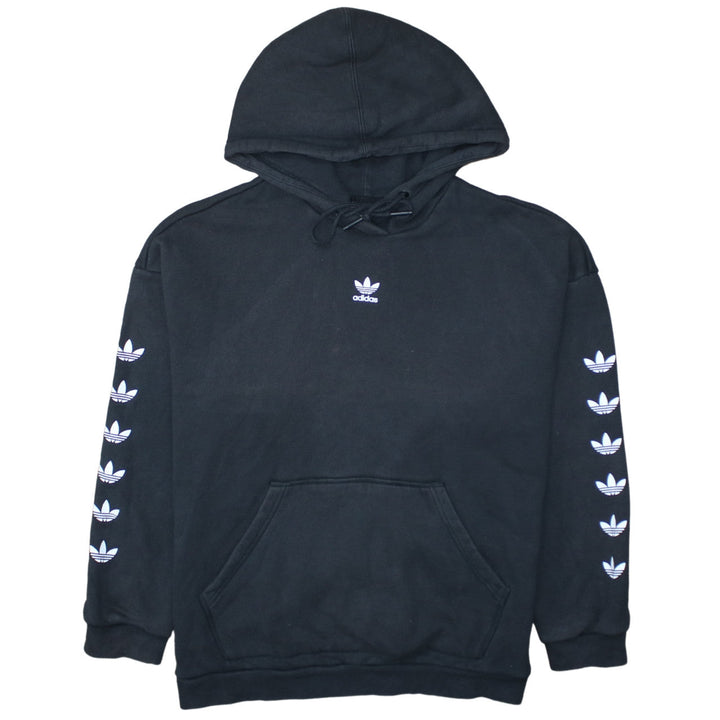 Adidas Women Black Hoodie UK 12 Pullover Hooded Sweatshirt