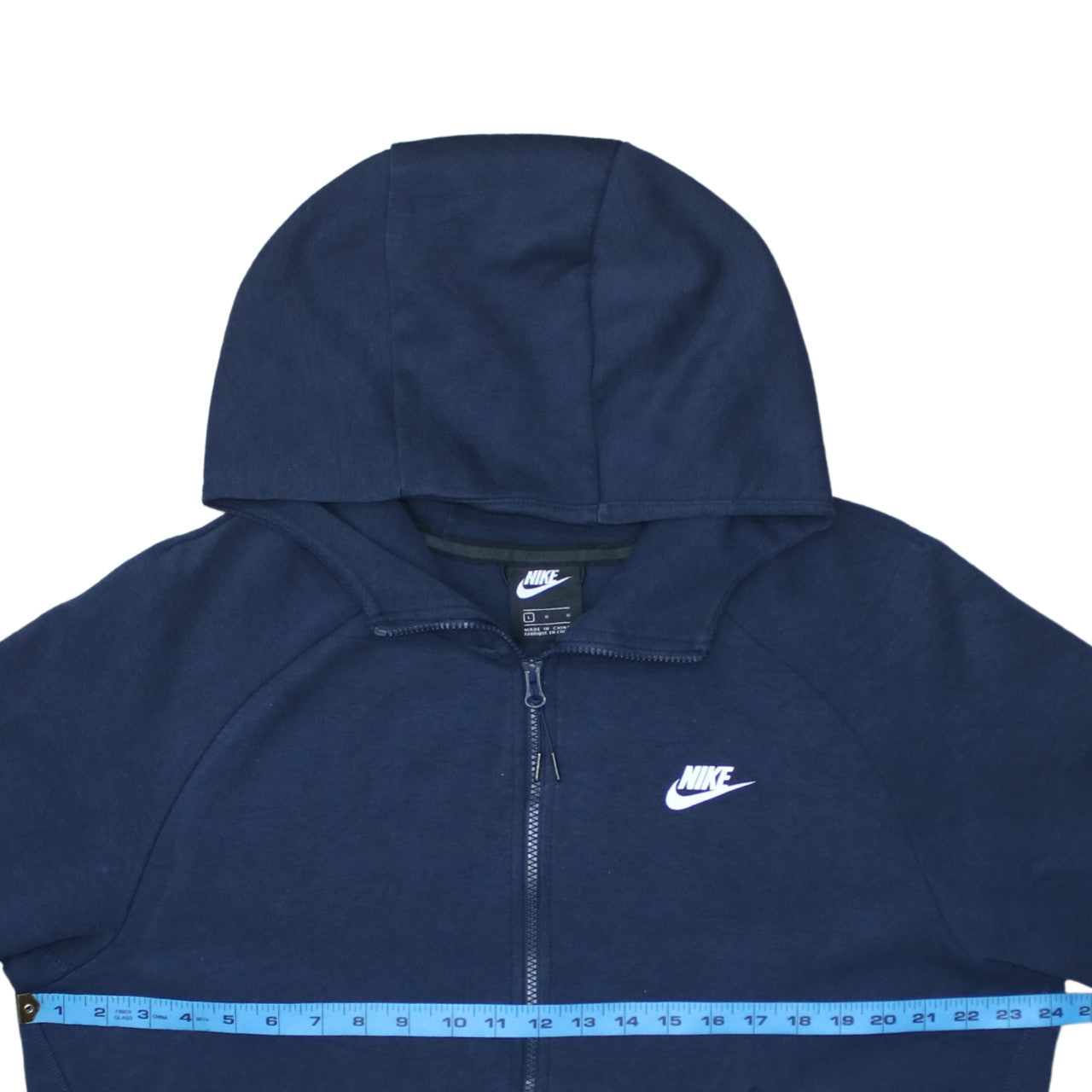 Nike Men's Blue Full Zip Hoodie Size L Sports Fleece