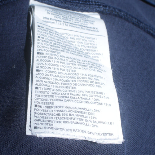Nike Men's Blue Full Zip Hoodie Size L Sports Fleece
