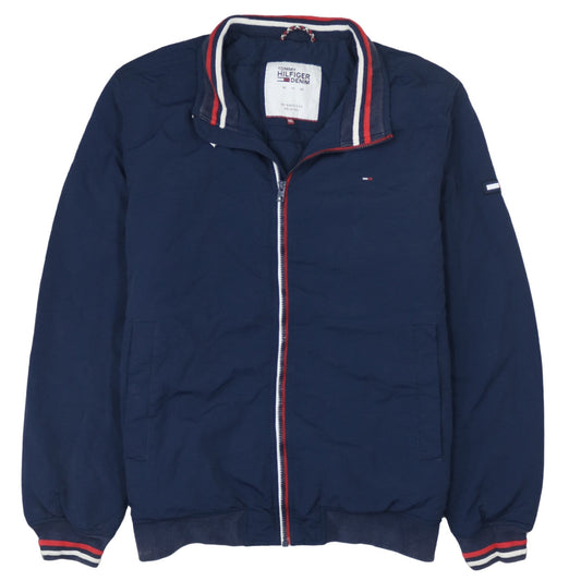 Tommy Hilfiger Men's Blue 2XL Bomber Jacket with Zip Pockets