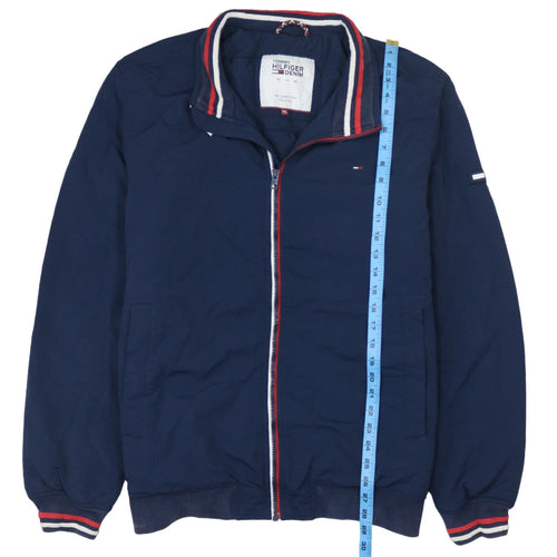 Tommy Hilfiger Men's Blue 2XL Bomber Jacket with Zip Pockets