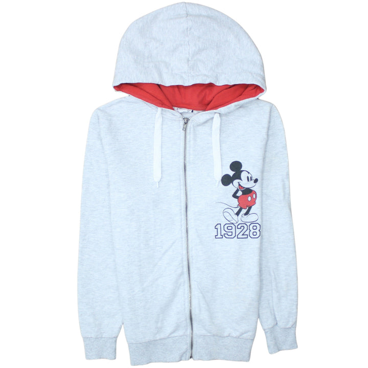 Disney Atmosphere Women's Grey Full Zip Hoodie UK 6 Mickey Mouse 1928