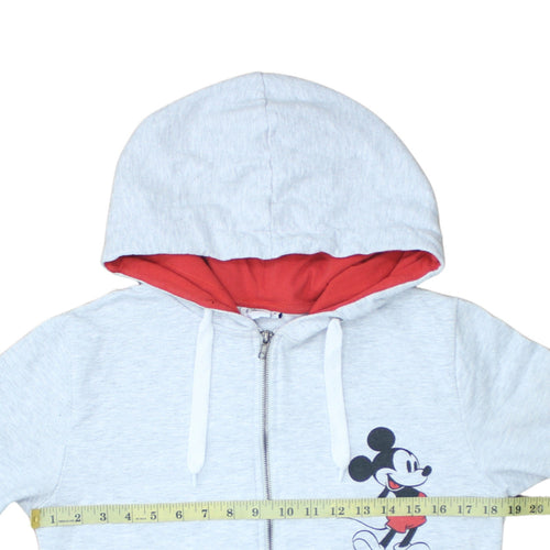 Disney Atmosphere Women's Grey Full Zip Hoodie UK 6 Mickey Mouse 1928