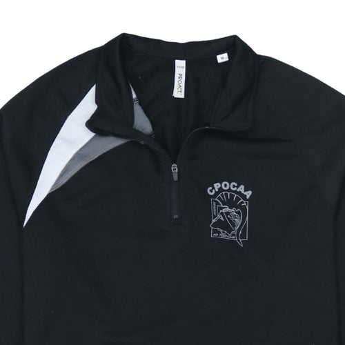 Proact Men's Black 1/2 Zip Athletic Sweatshirt Size M