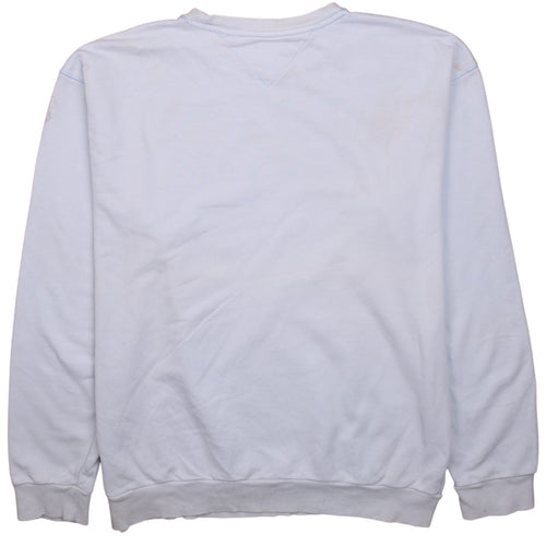 Tommy Hilfiger Men White XL Pullover Sweatshirt Classic Crew Neck