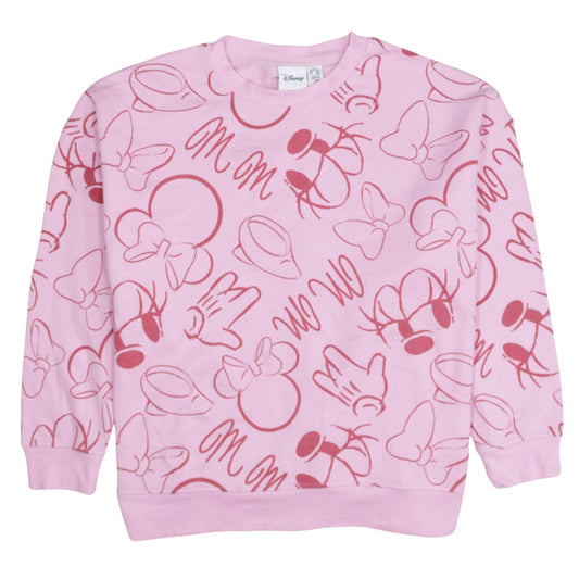 Disney Primark Women Pink Minnie Mouse Pullover Sweatshirt 2XL