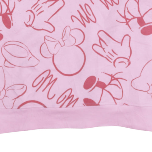 Disney Primark Women Pink Minnie Mouse Pullover Sweatshirt 2XL
