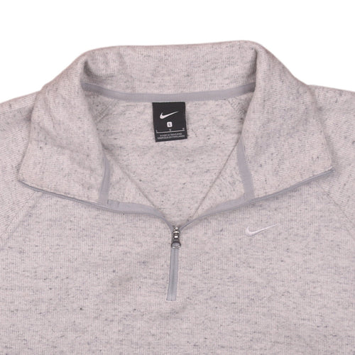 Nike Men's Grey 1/4 Zip Pullover Sweatshirt Size L Regular Fit