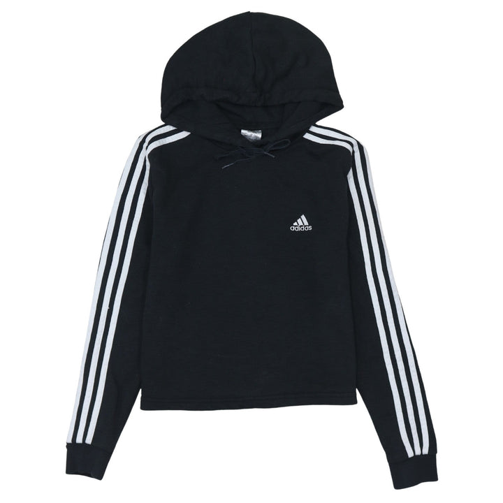 Adidas Womens Black Hoodie Size Small Pullover Hooded Sweatshirt