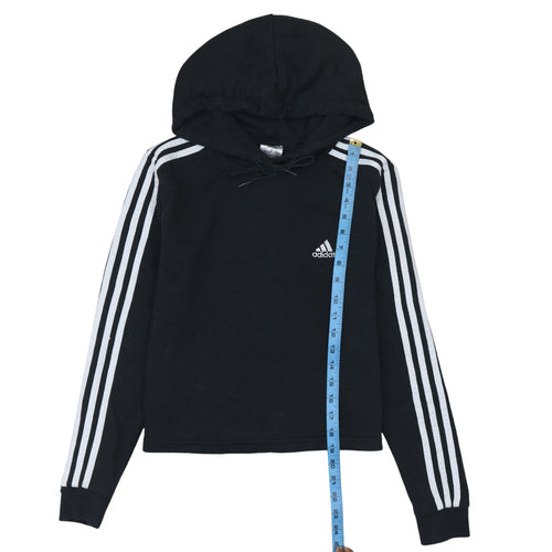 Adidas Womens Black Hoodie Size Small Pullover Hooded Sweatshirt