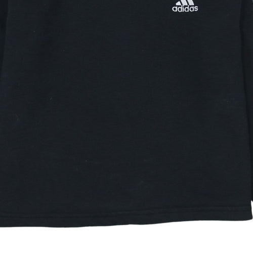 Adidas Womens Black Hoodie Size Small Pullover Hooded Sweatshirt