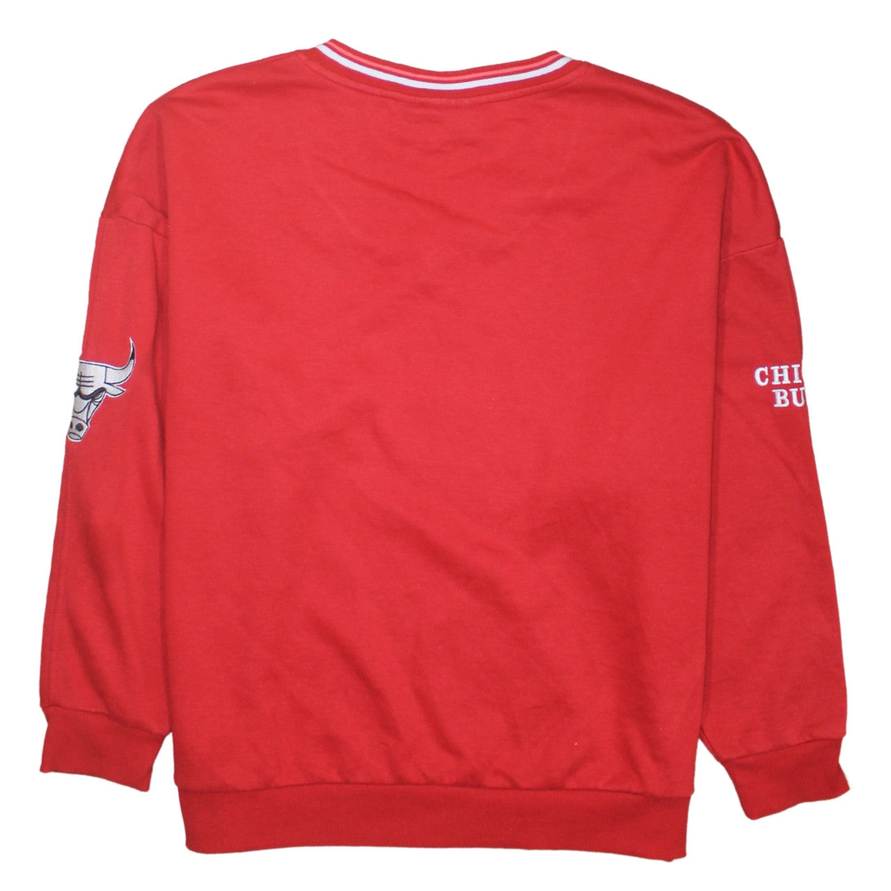 NBA Women Red Chicago Bulls V-Neck Pullover Sweatshirt Medium